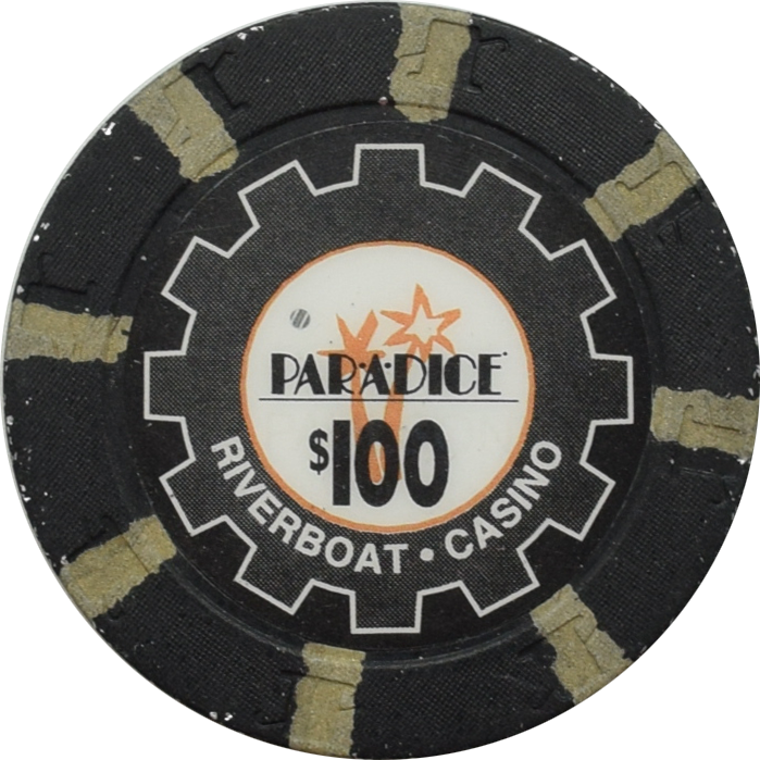 Par-A-Dice Casino East Peoria Illinois $100 Chip 1999