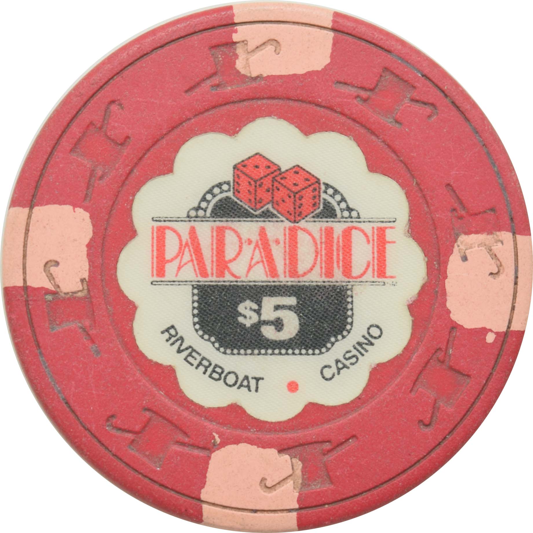 Par-A-Dice Casino East Peoria Illinois $5 Chip