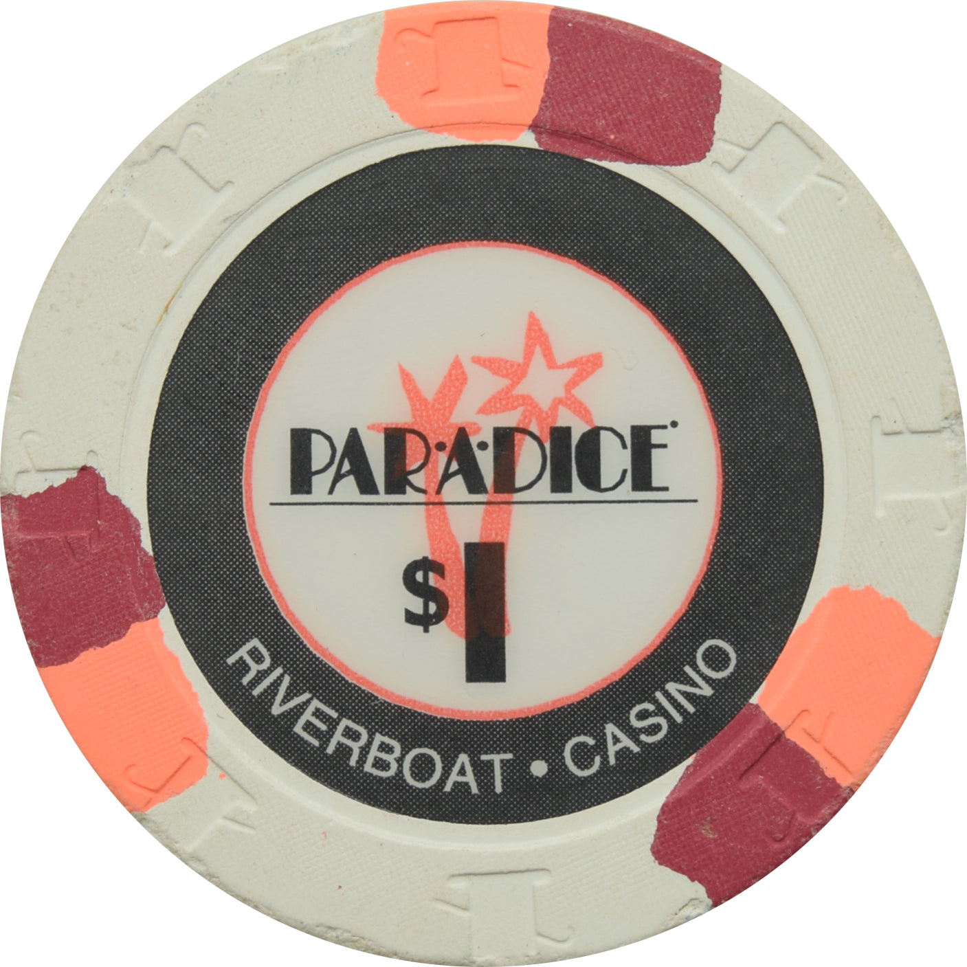 Par-A-Dice Casino East Peoria Illinois $1 RHC Chip