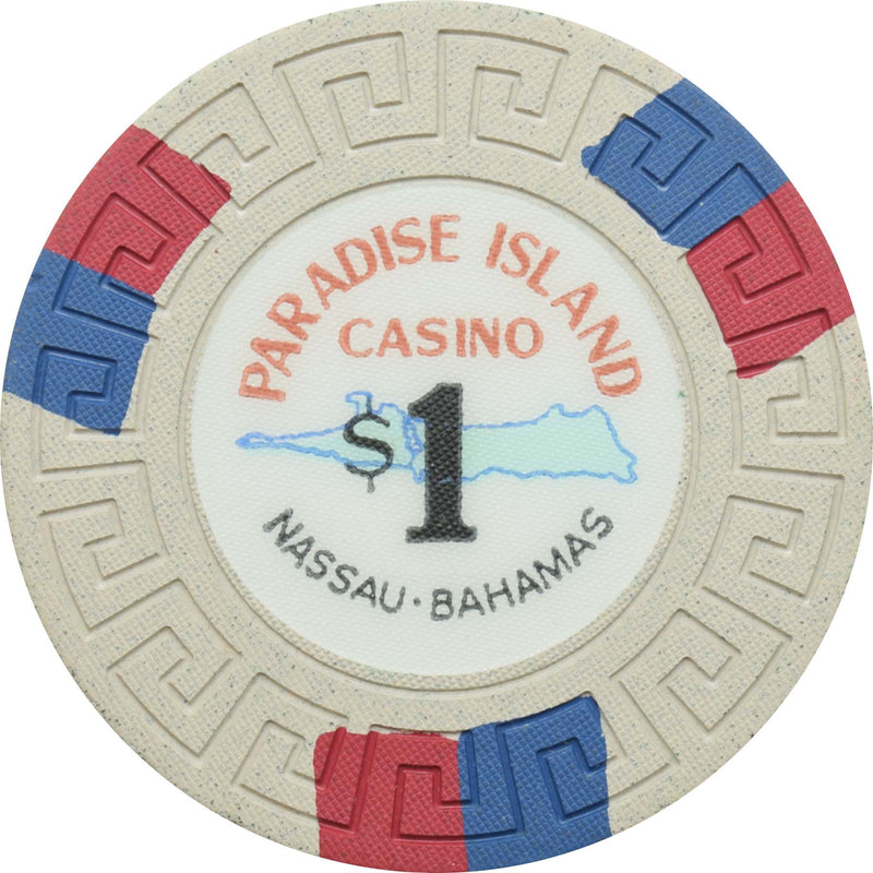 Paradise Island Casino Paradise Island Bahamas $1 Chip (Large Key)