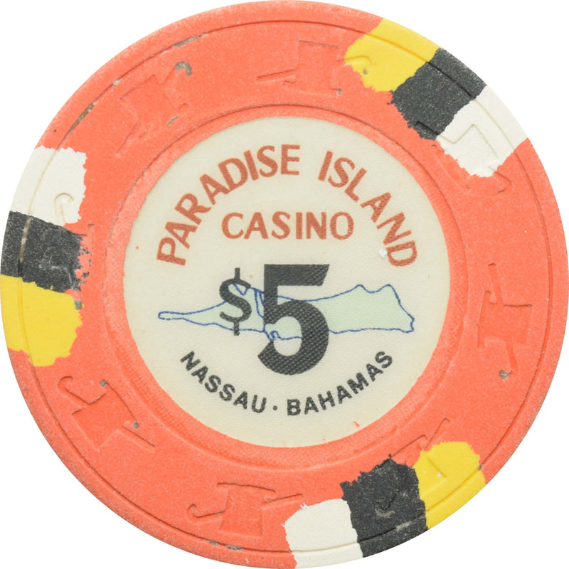 Paradise Island Casino Paradise Island Bahamas $5 Chip