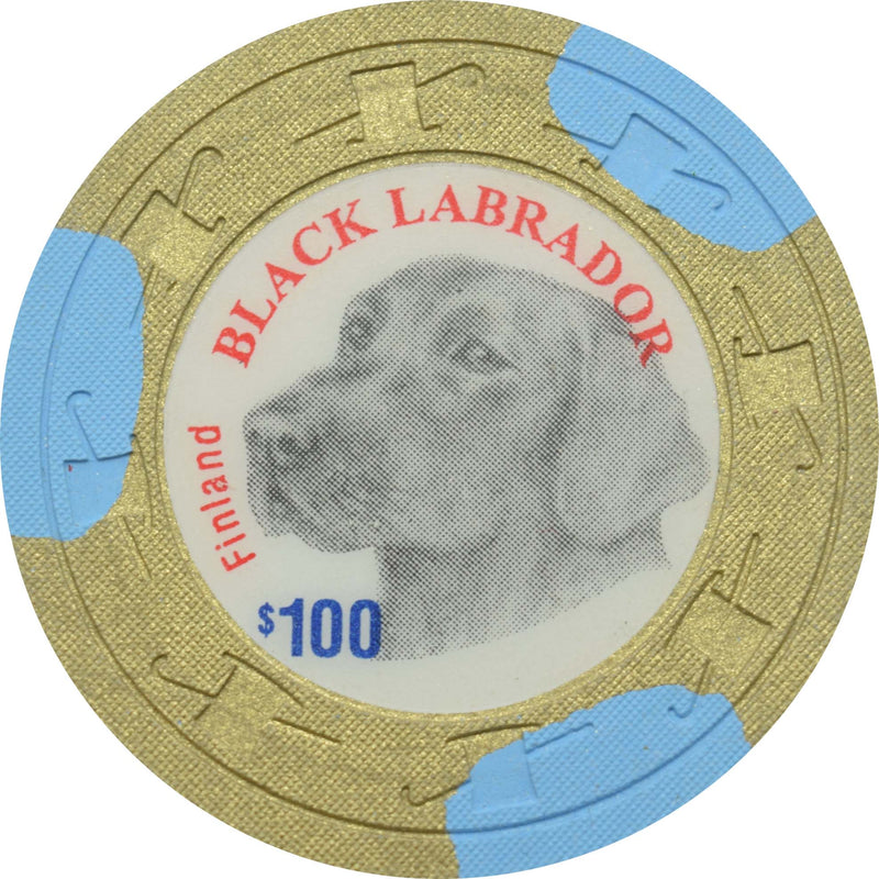 Paulson Dogs $100 Black Labrador Fantasy Chip