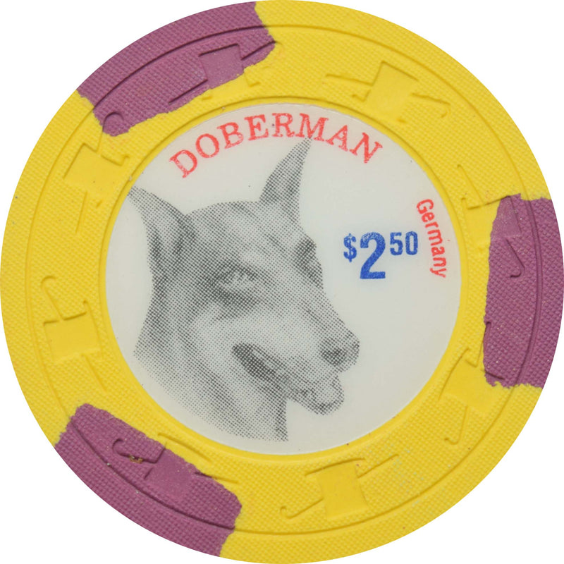 Paulson Dogs $2.50 Doberman Fantasy Chip
