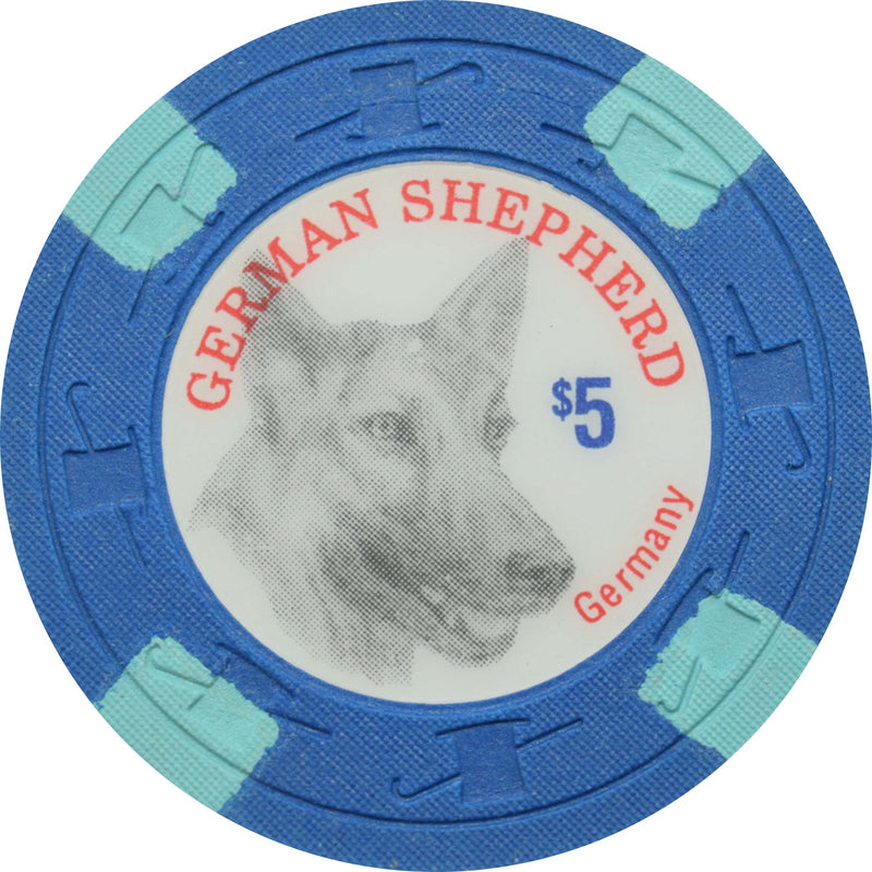 Paulson Dogs $5 German Shepard Fantasy Chip