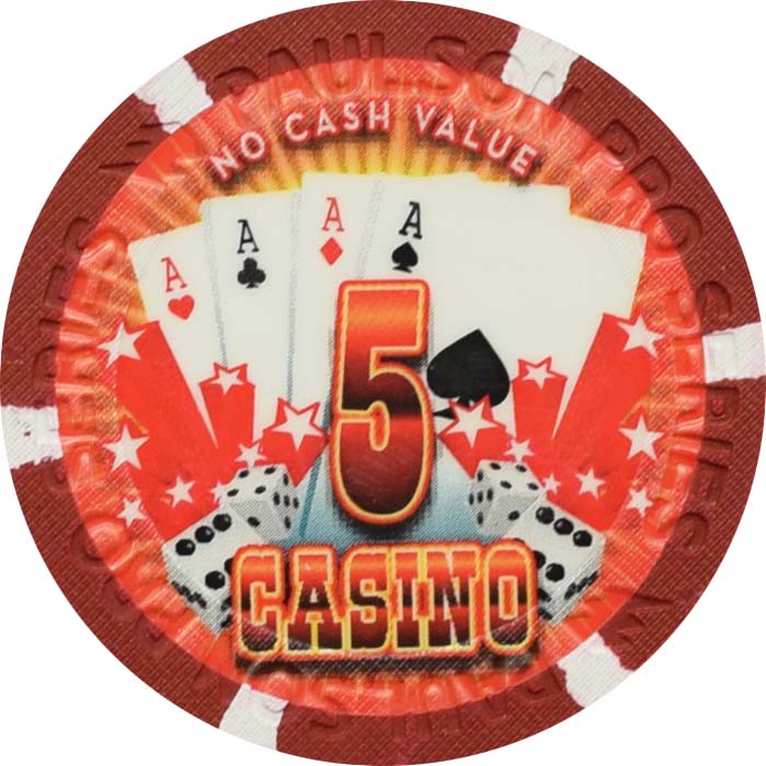 Paulson Pro Series Aces Casino $5 Chip 41mm