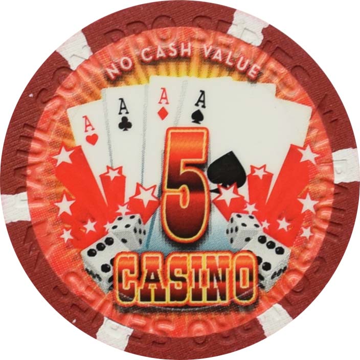 Paulson Pro Series Aces Casino $5 Chip 41mm