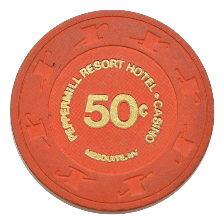 Peppermill Casino Mesquite Nevada 50 Cent Chip 1981