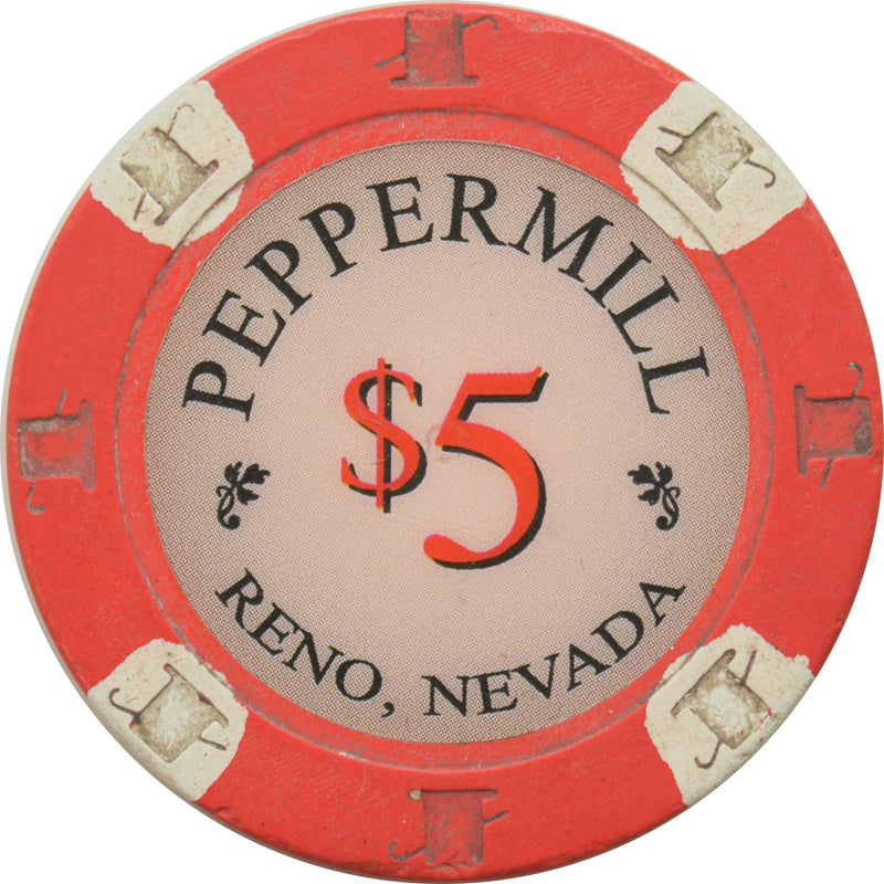 Peppermill Casino Reno Nevada $5 Chip 2005