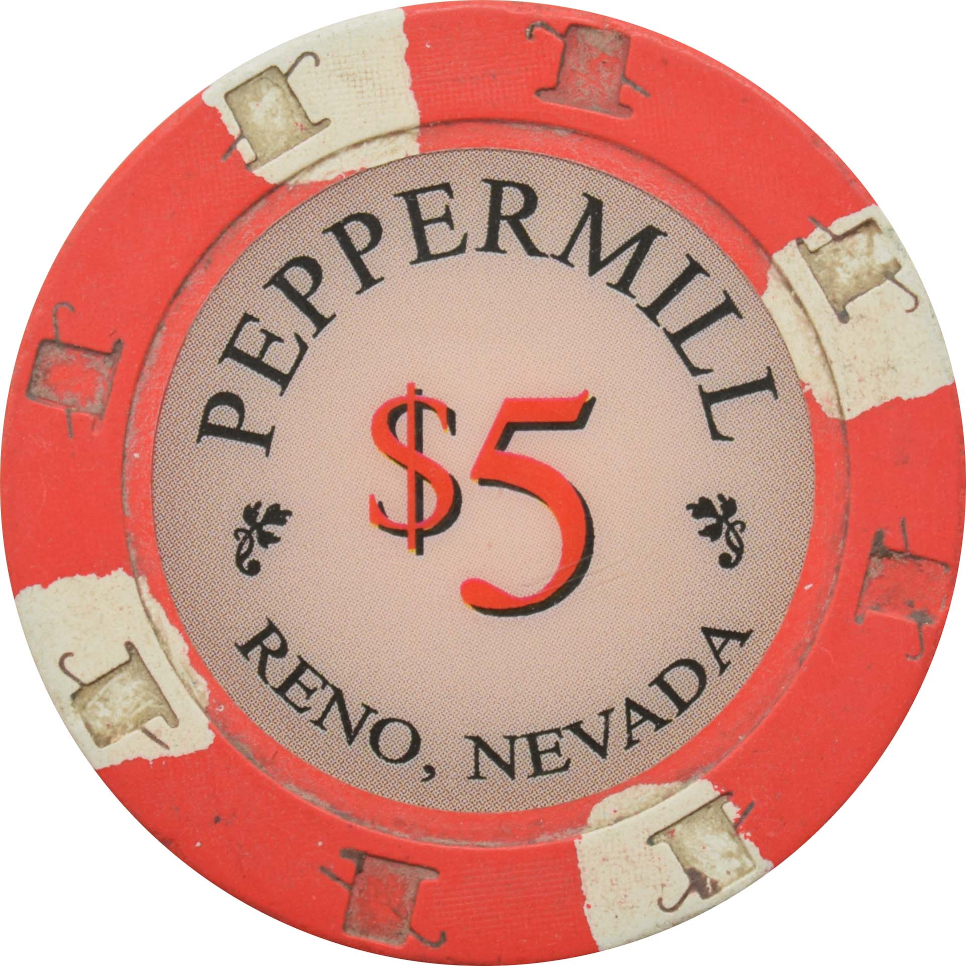 Peppermill Casino Reno Nevada $5 Chip 2005