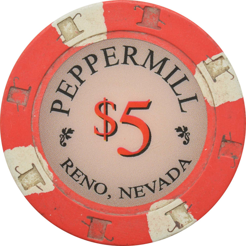 Peppermill Casino Reno Nevada $5 Chip 2005