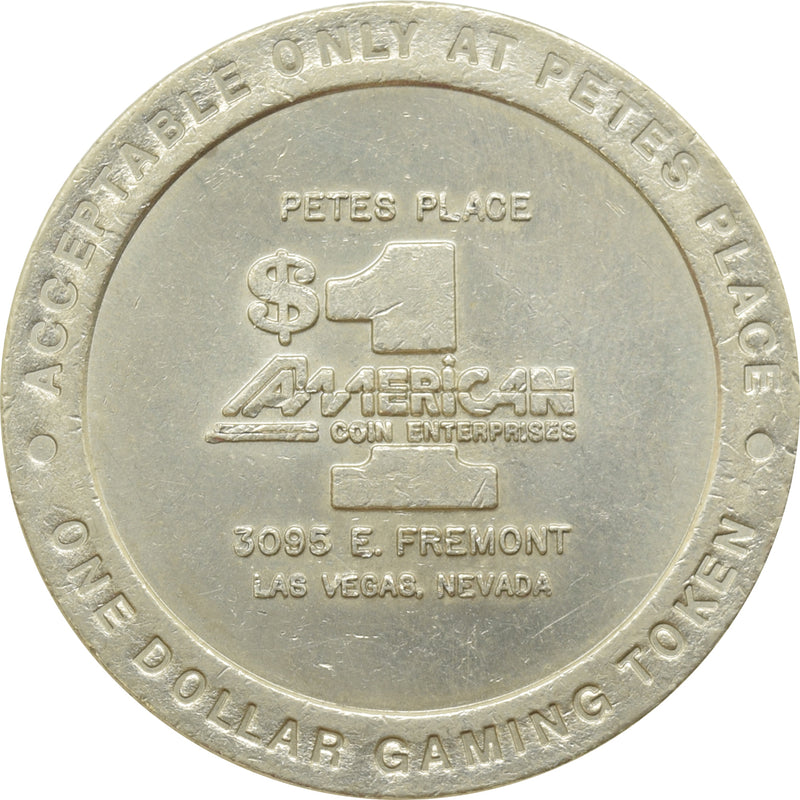Pete's Place Las Vegas NV $1 Token 1986