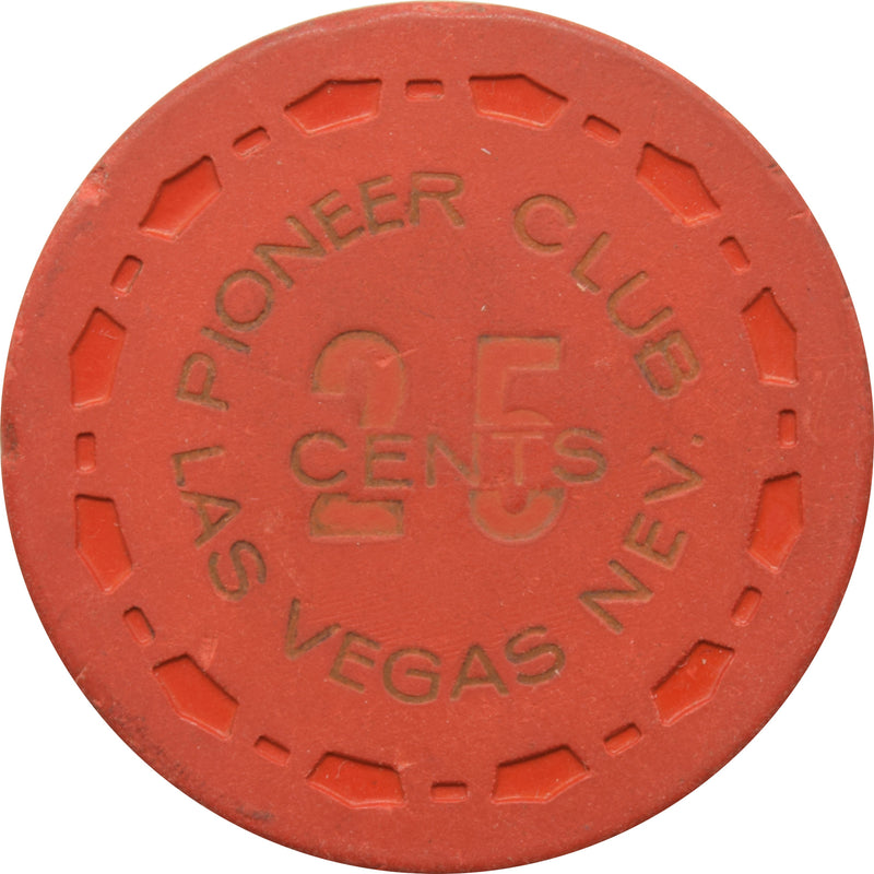 Pioneer Club Casino Las Vegas Nevada 25 Cent Chip 1950s