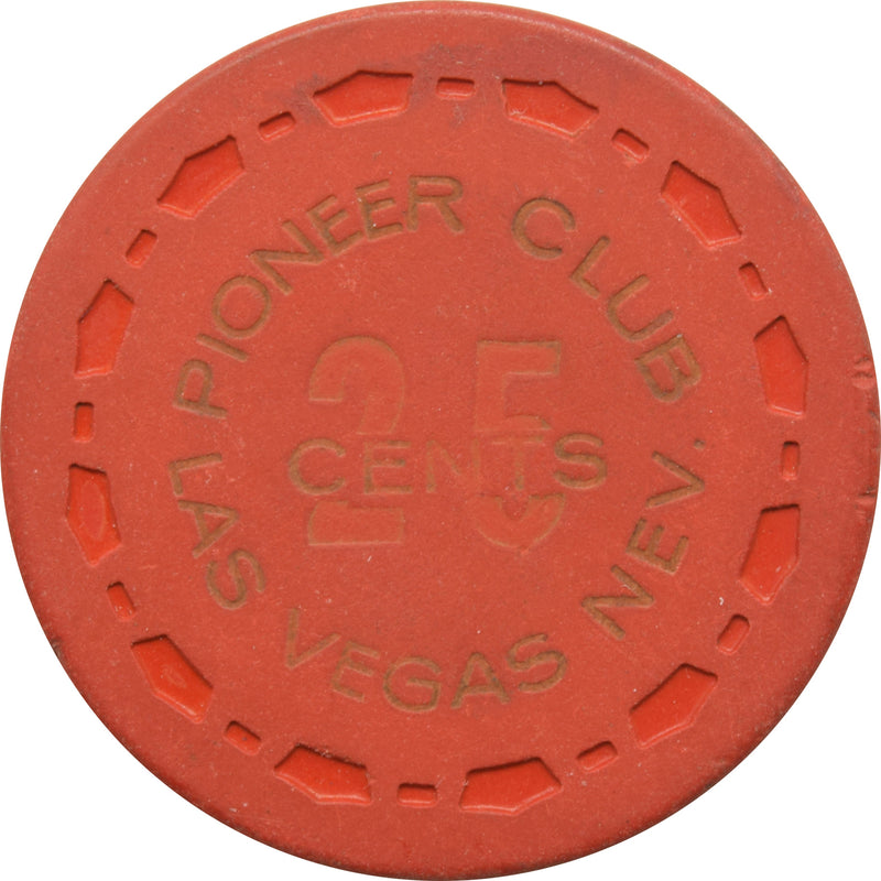 Pioneer Club Casino Las Vegas Nevada 25 Cent Chip 1950s