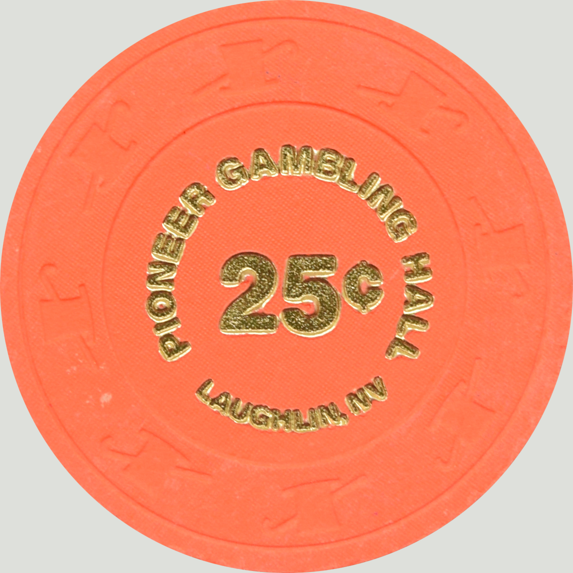 Pioneer Gambling Hall Casino Laughlin Nevada 25 Cent Chip 1988