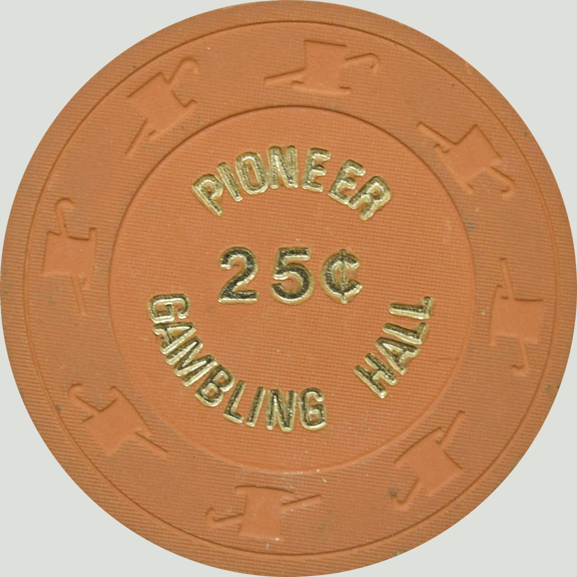 Pioneer Gambling Hall Casino Laughlin Nevada 25 Cent Chip 1980