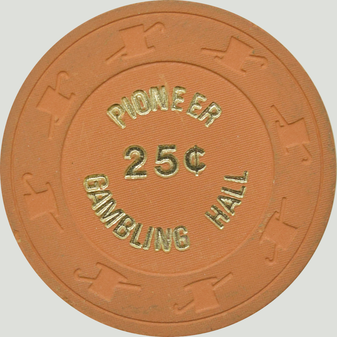 Pioneer Gambling Hall Casino Laughlin Nevada 25 Cent Chip 1980