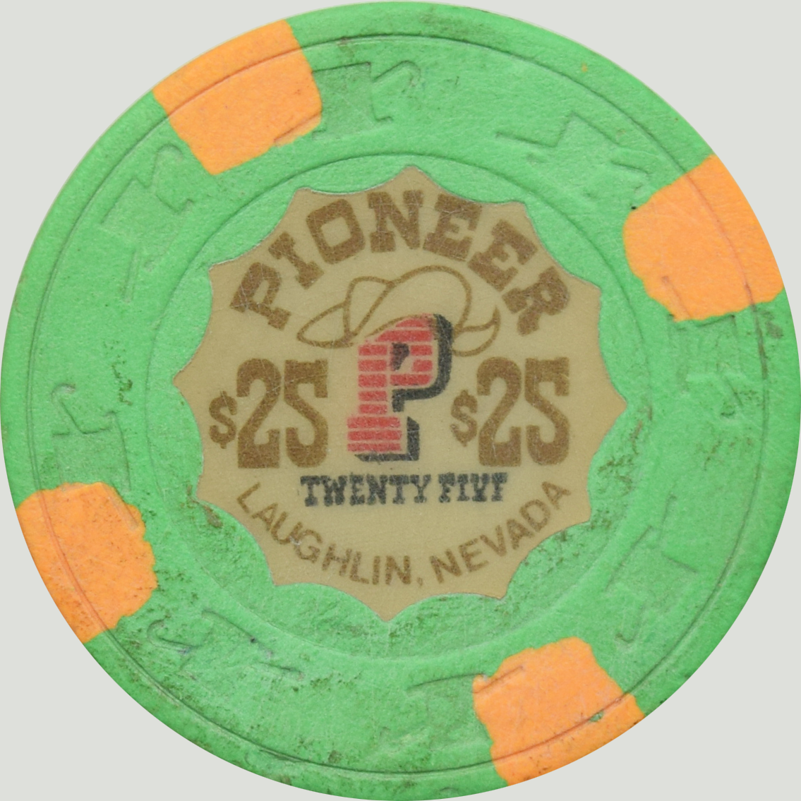 Pioneer Gambling Hall Casino Laughlin Nevada $25 Chip 1983