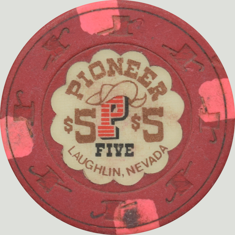 Pioneer Gambling Hall Casino Laughlin Nevada $5 Chip 1983