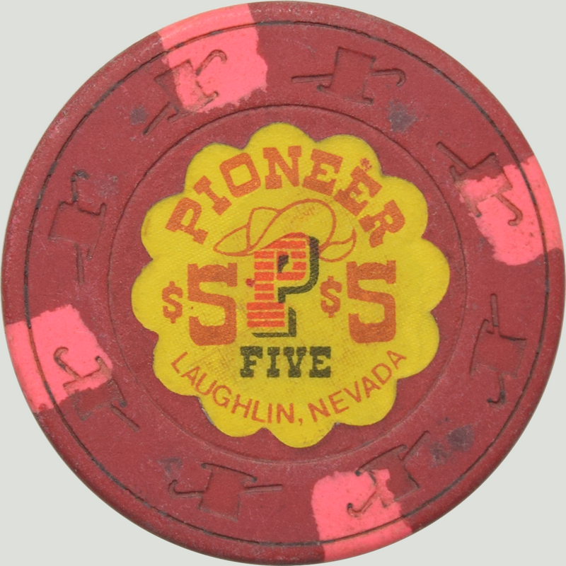 Pioneer Gambling Hall Casino Laughlin Nevada $5 Chip 1980