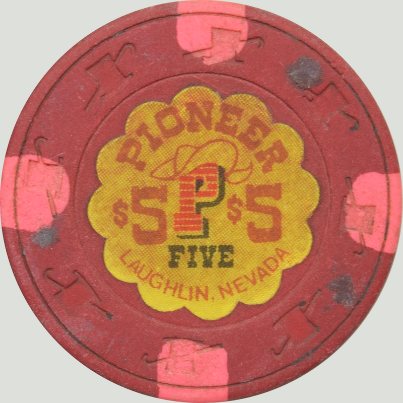 Pioneer Gambling Hall Casino Laughlin Nevada $5 Chip 1980