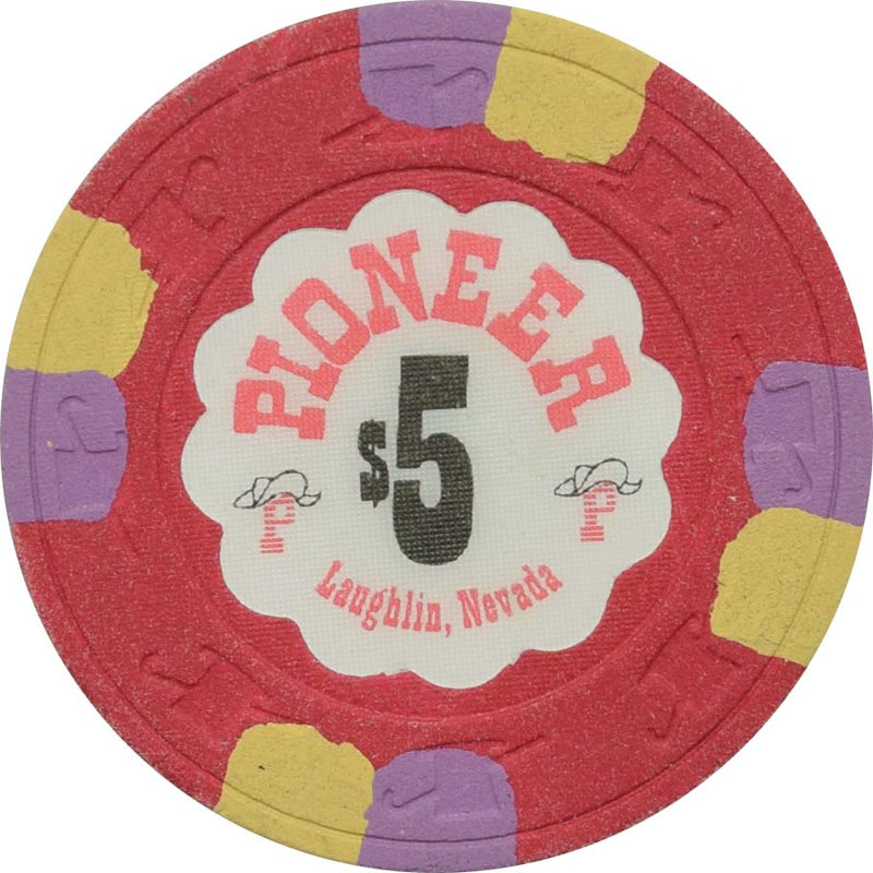 Pioneer Hotel & Gaming Hall Casino Laughlin Nevada $5 Chip 1989