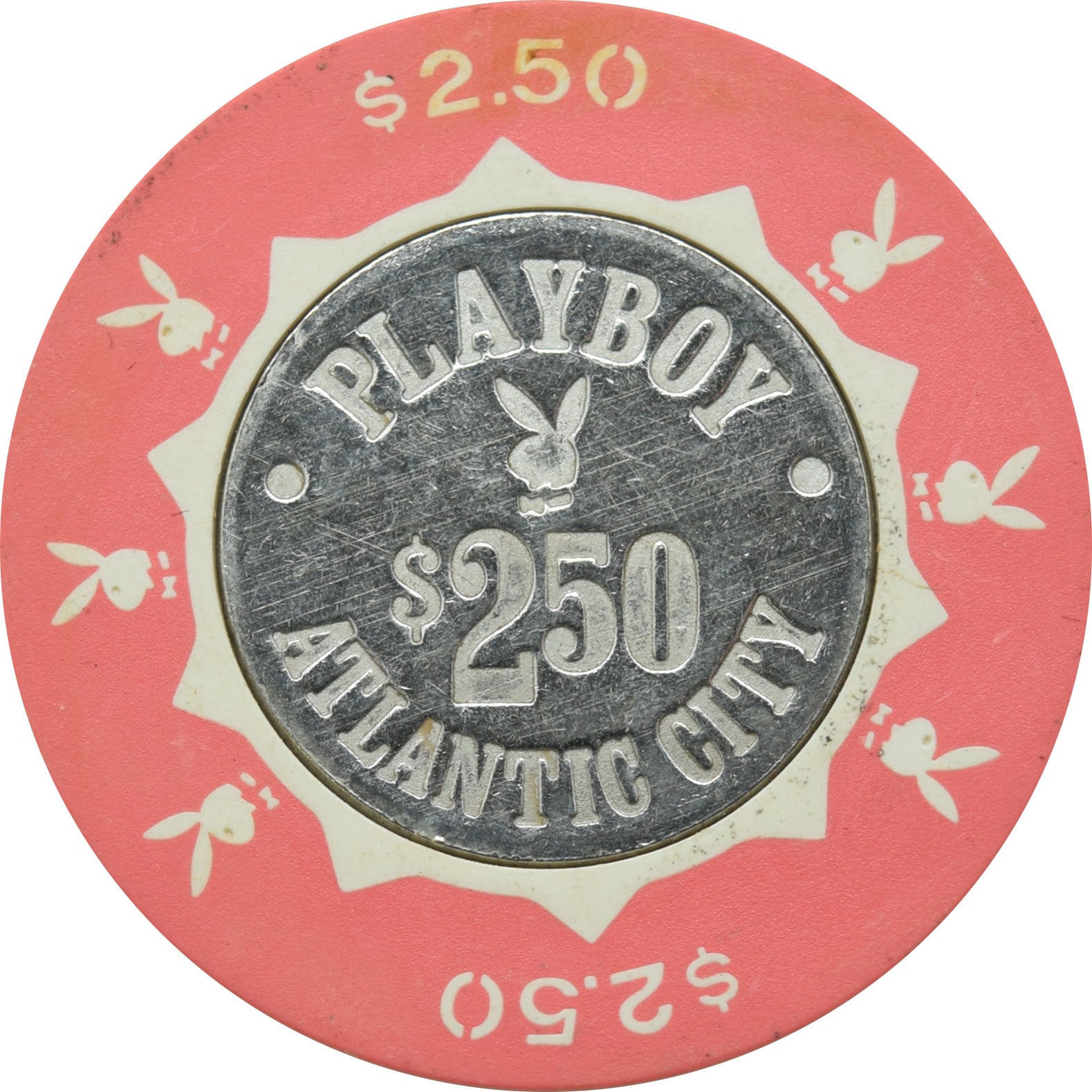 Playboy Casino Atlantic City NJ $2.50 White Chip