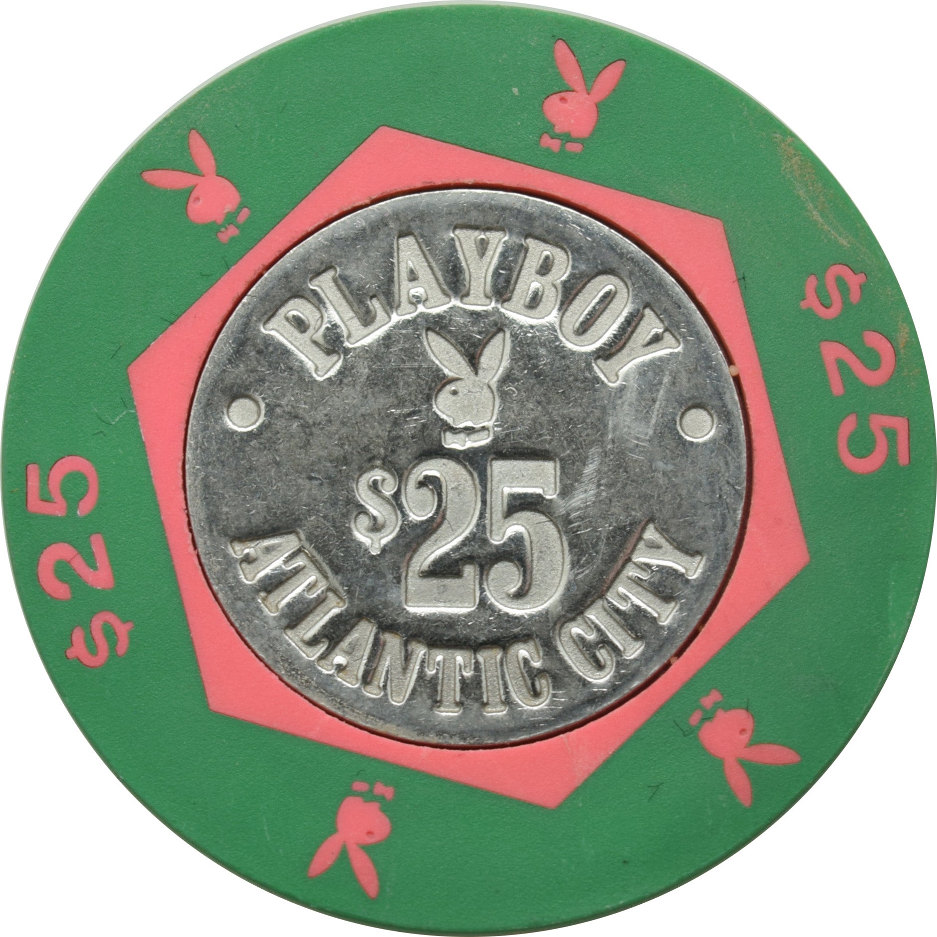 Playboy Casino Atlantic City NJ $25 (Light Pink) Chip