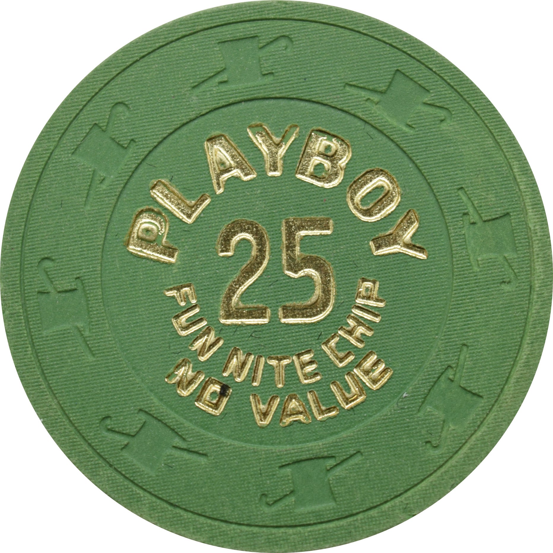 Playboy Casino Atlantic City $25 NCV Fun Nite Chip 1980s