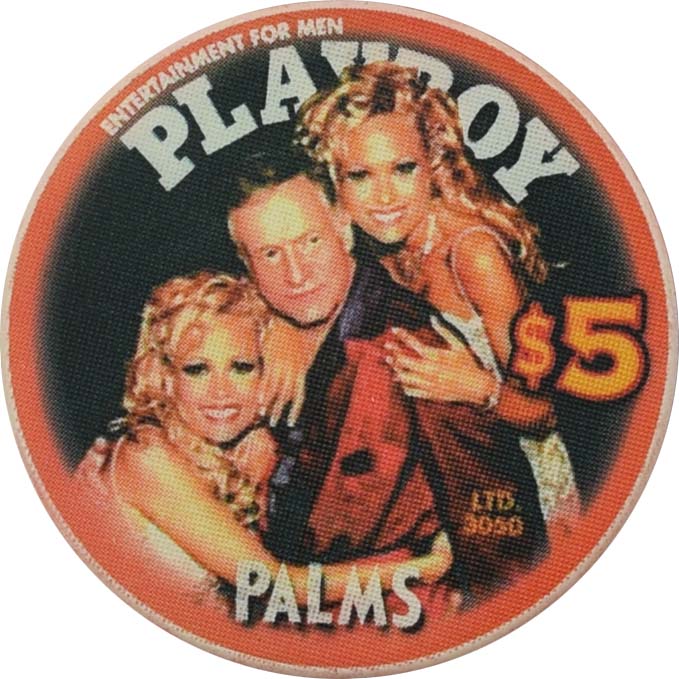 Palms Playboy Club Casino Las Vegas Nevada $5 Playboy 50th Hefner Chip 2003