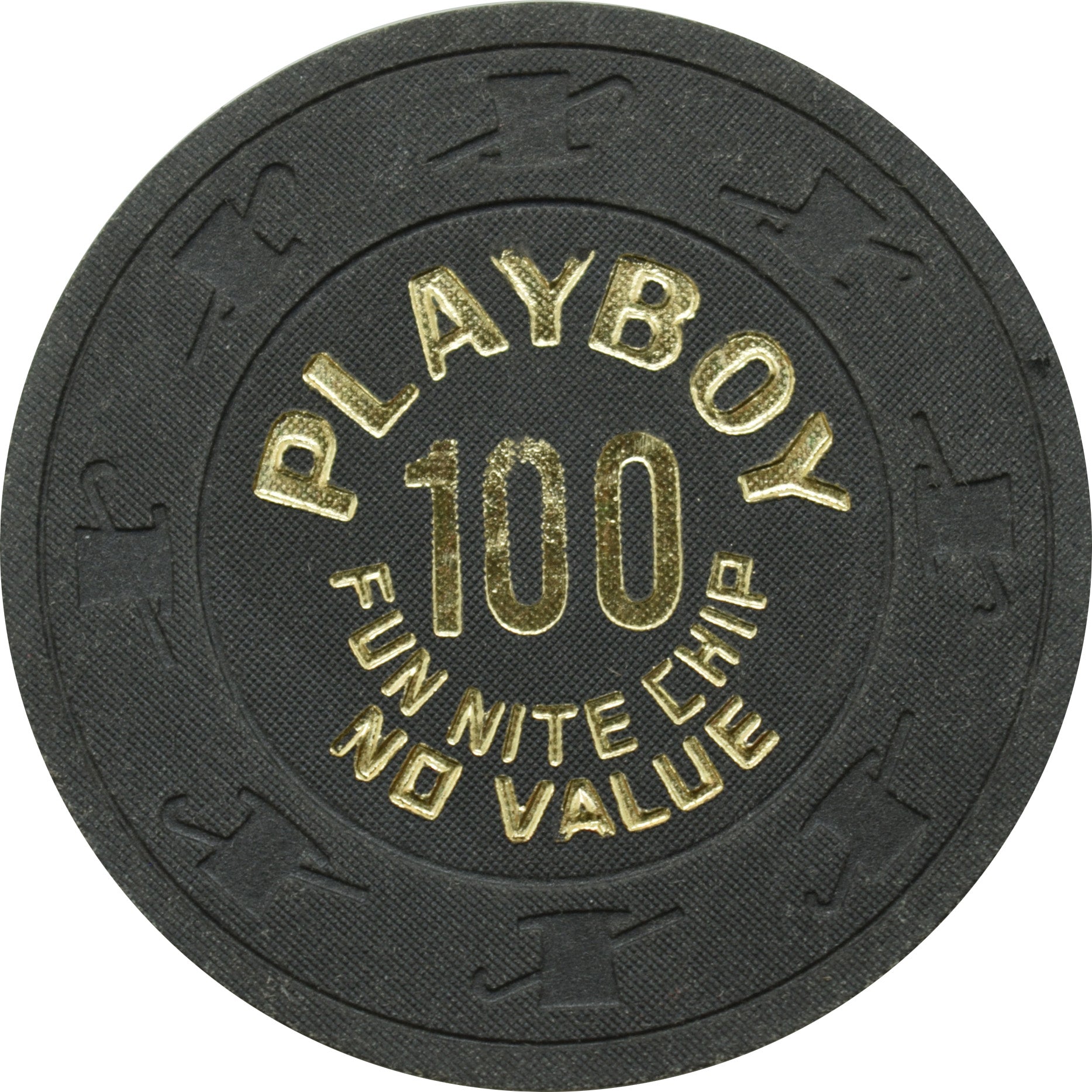 Playboy Casino Atlantic City $100 NCV Fun Nite Chip 1980s