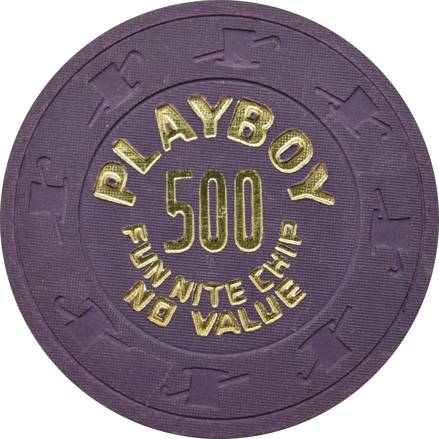 Playboy Casino Atlantic City $500 NCV Fun Nite Chip 1980s