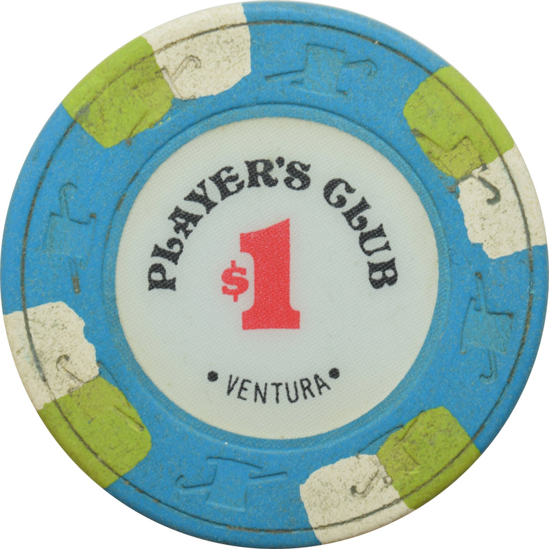 Players Club Casino Ventura CA $1 Chip