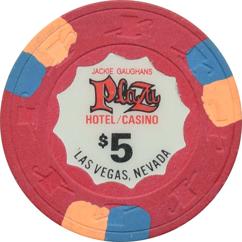 Jackie Gaughan's Plaza Casino Las Vegas Nevada $5 Chip 1992