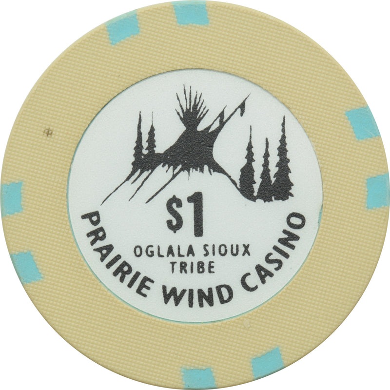 Prairie Wind Casino Pine Ridge South Dakota $1 Chip