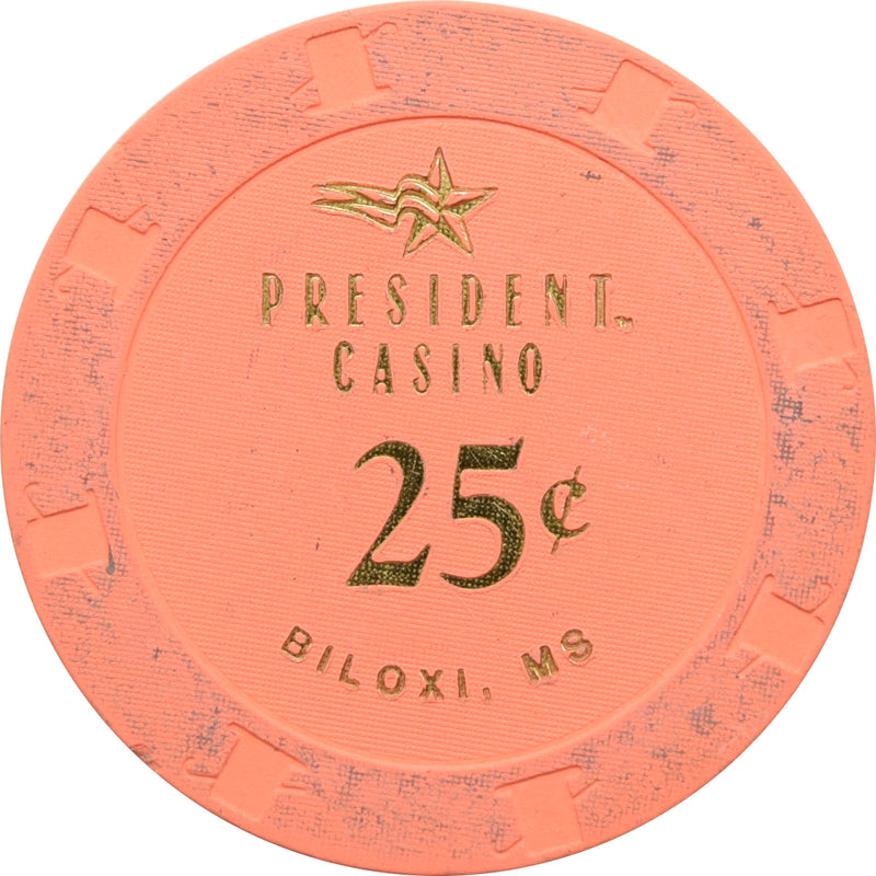 The President Casino Biloxi Mississippi 25 Cent Chip