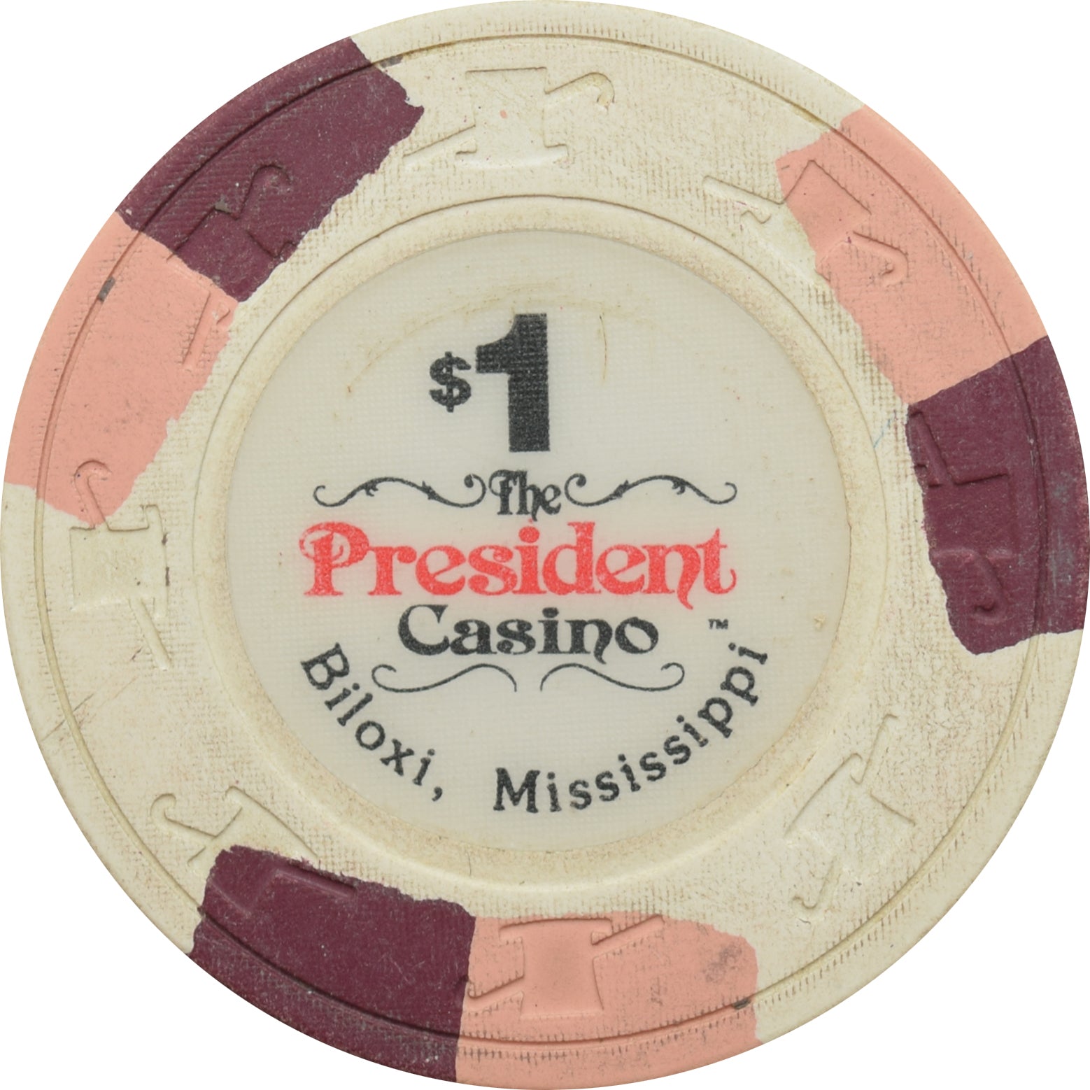 President Casino Biloxi Mississippi $1 Chip