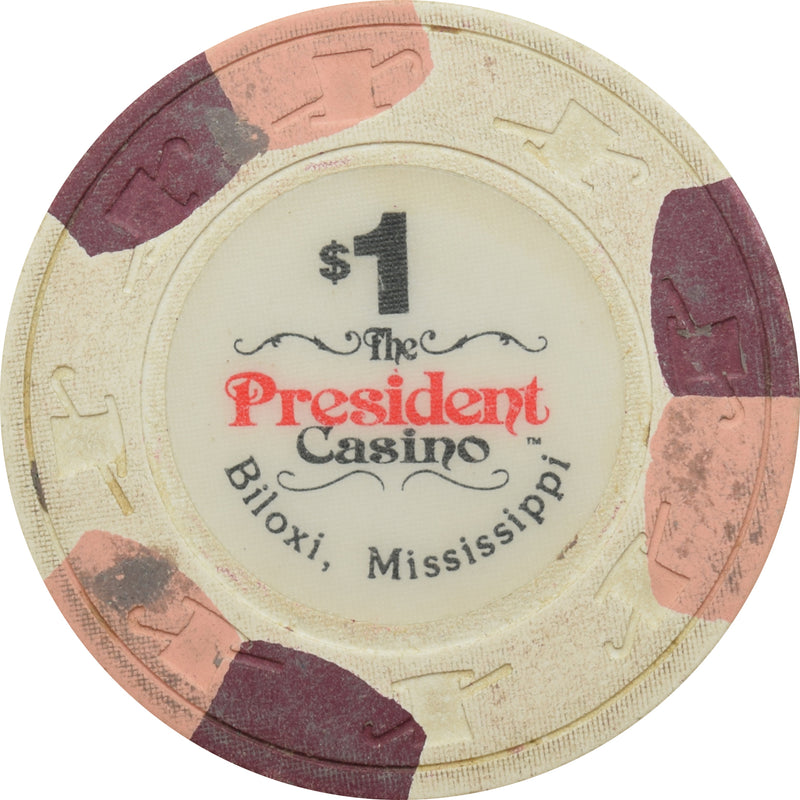 President Casino Biloxi Mississippi $1 Chip
