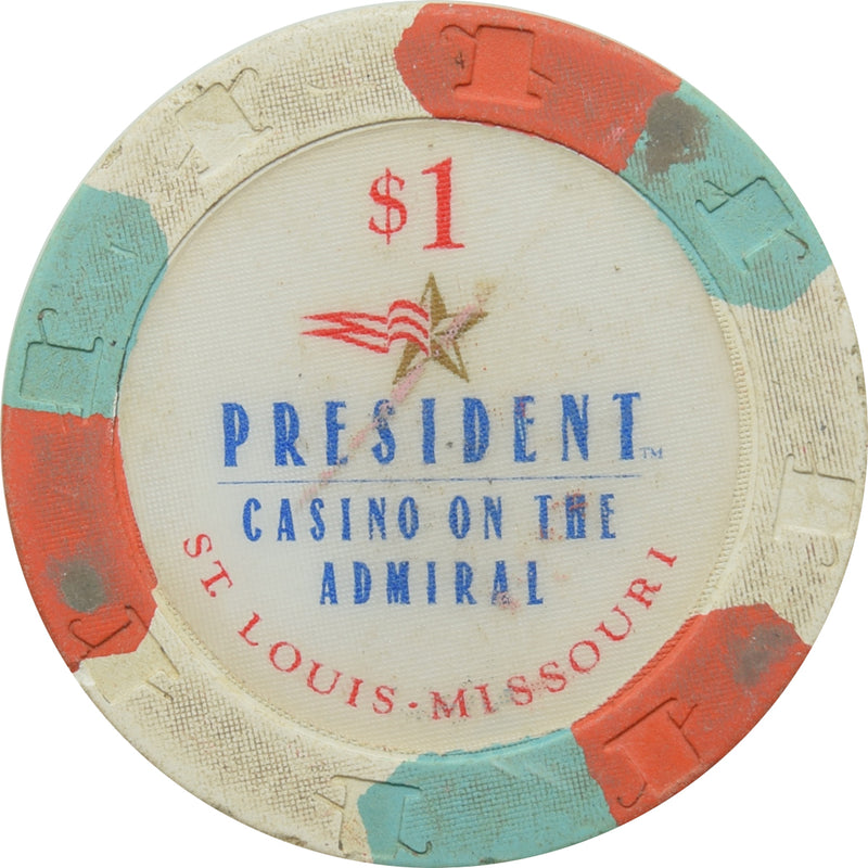 President Casino St Louis Mississippi $1 Chip