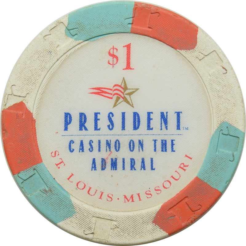President Casino St Louis Mississippi $1 Chip