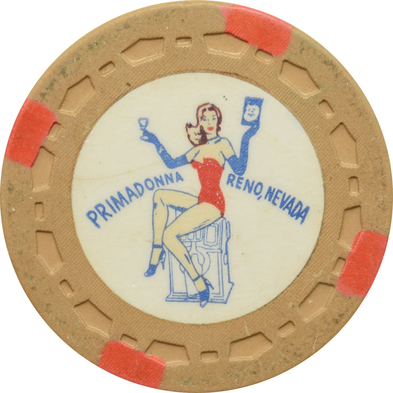 Primadonna Casino Reno Nevada $5 Chip 1956