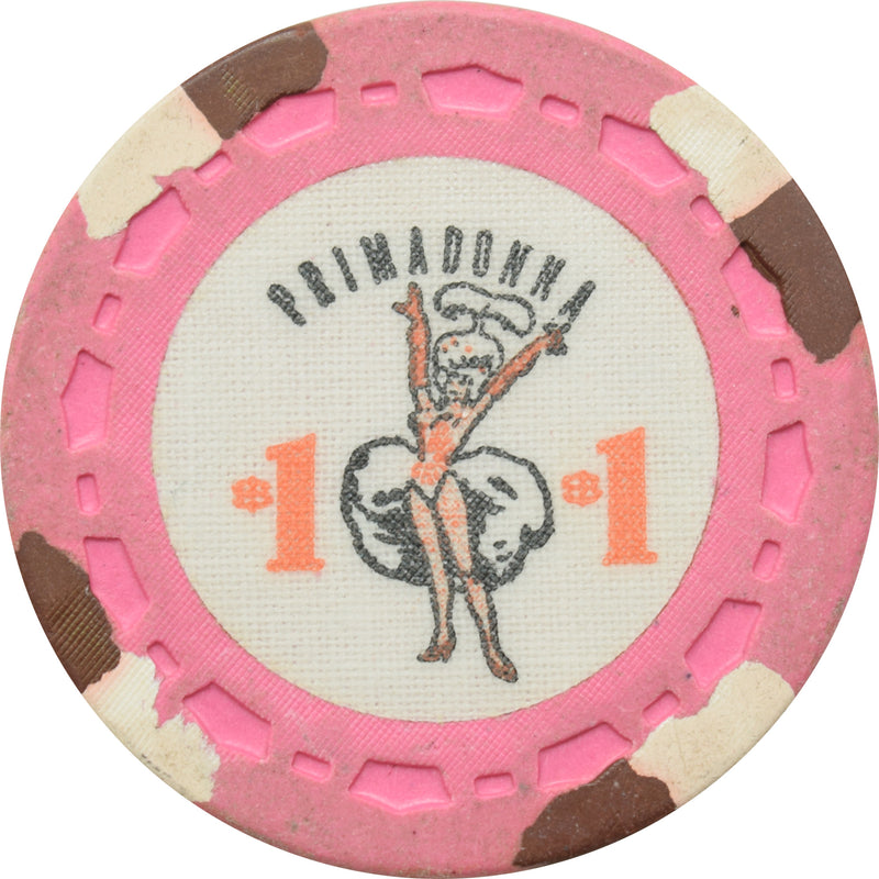 Primadonna Casino Reno Nevada $1 Chip 1964