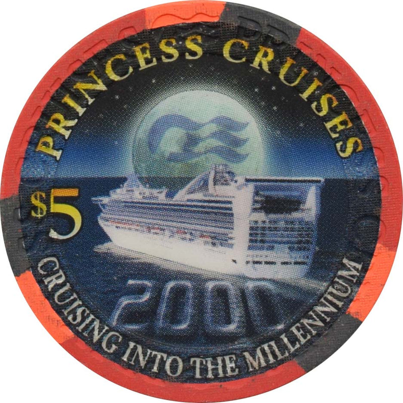 Princess Cruise Lines $5 Cruising Into The Millennium Chip