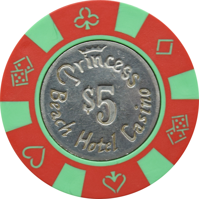 Princess Beach Casino Willemstad Curacao $5 Coin Inlay Chip