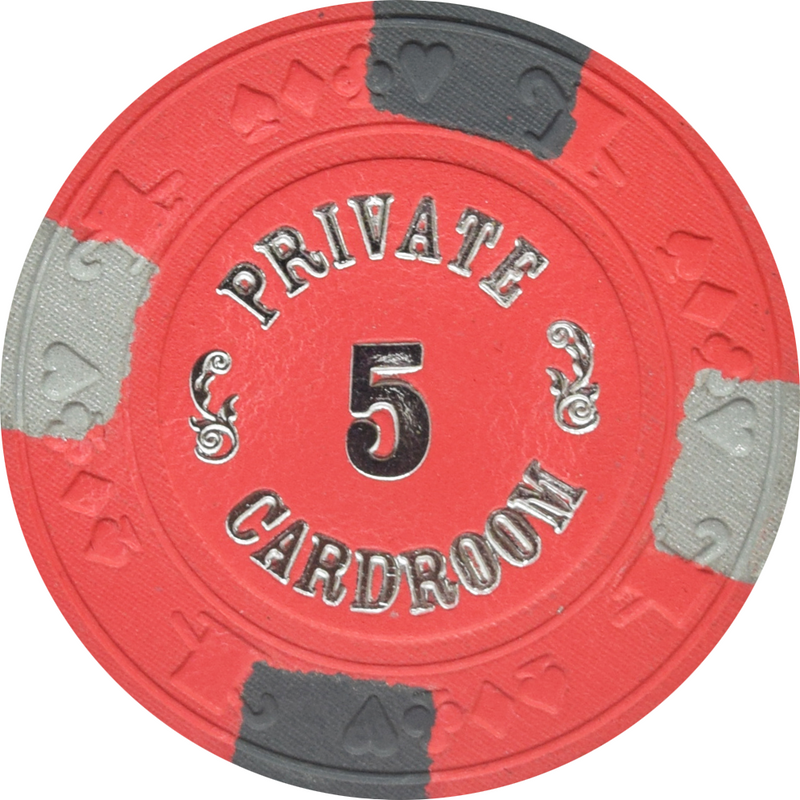 Top Hat and Cane (WTHC) Private Cardroom $5 Chip