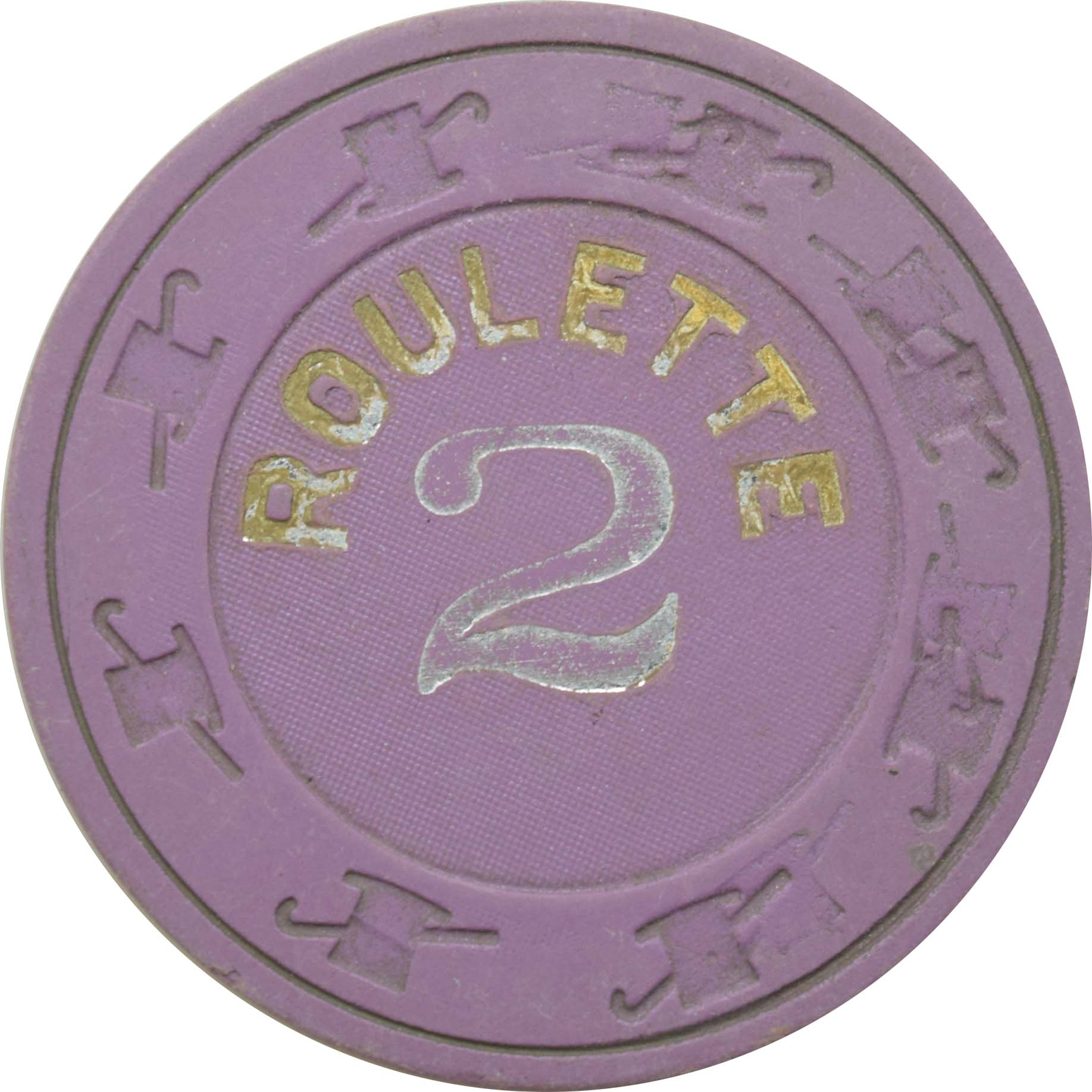 Paulson Lilac/Purple Color Roulette Chip