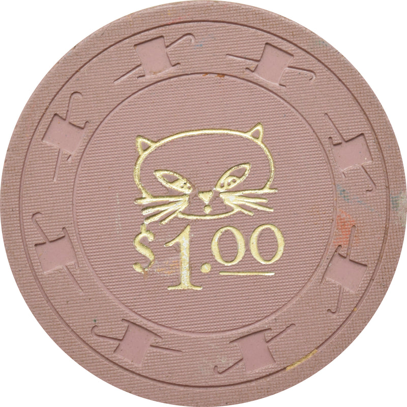 Pussycat a' Go-Go Casino Las Vegas Nevada $1 Chip 1964