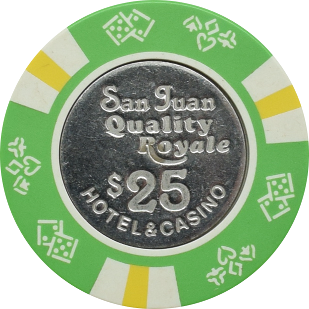 Quality Royale Casino San Juan Puerto Rico $25 Coin Inlay Chip