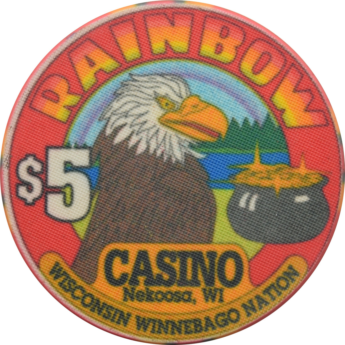 Rainbow Casino Nekoosa WI $5 Chip