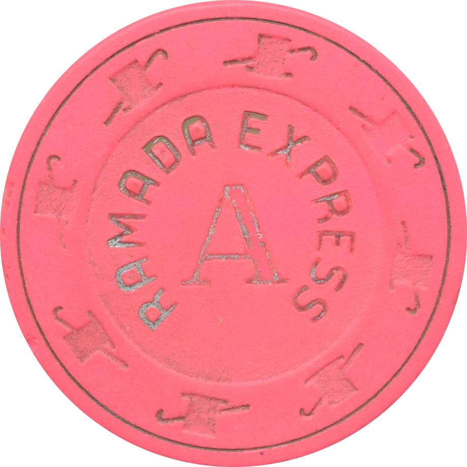 Ramada Express Casino Laughlin Nevada Roulette Pink Chip 1988