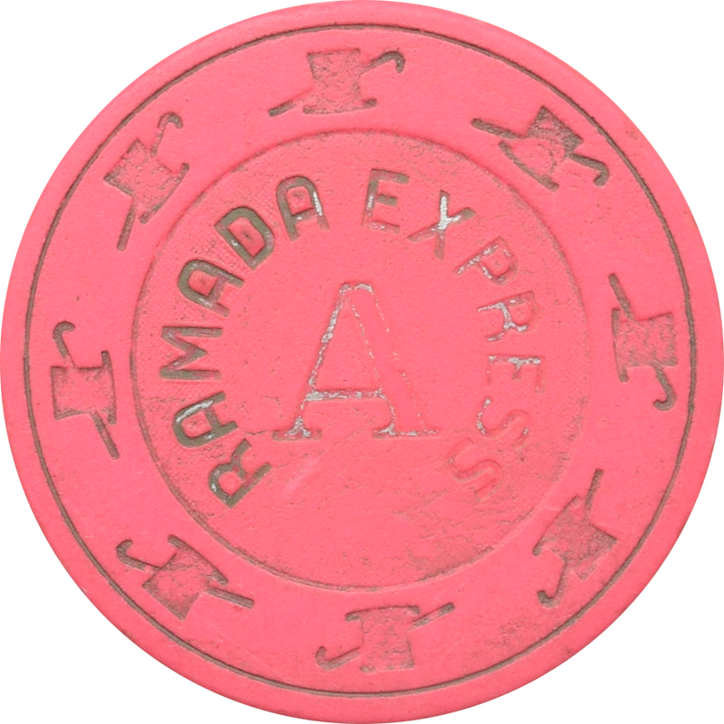 Ramada Express Casino Laughlin Nevada Roulette Pink Chip 1988